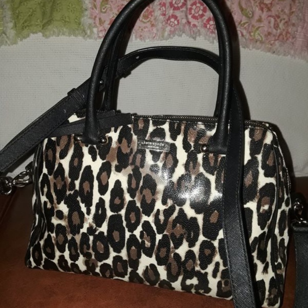 Kate spade cheetah leopard purse bag tote